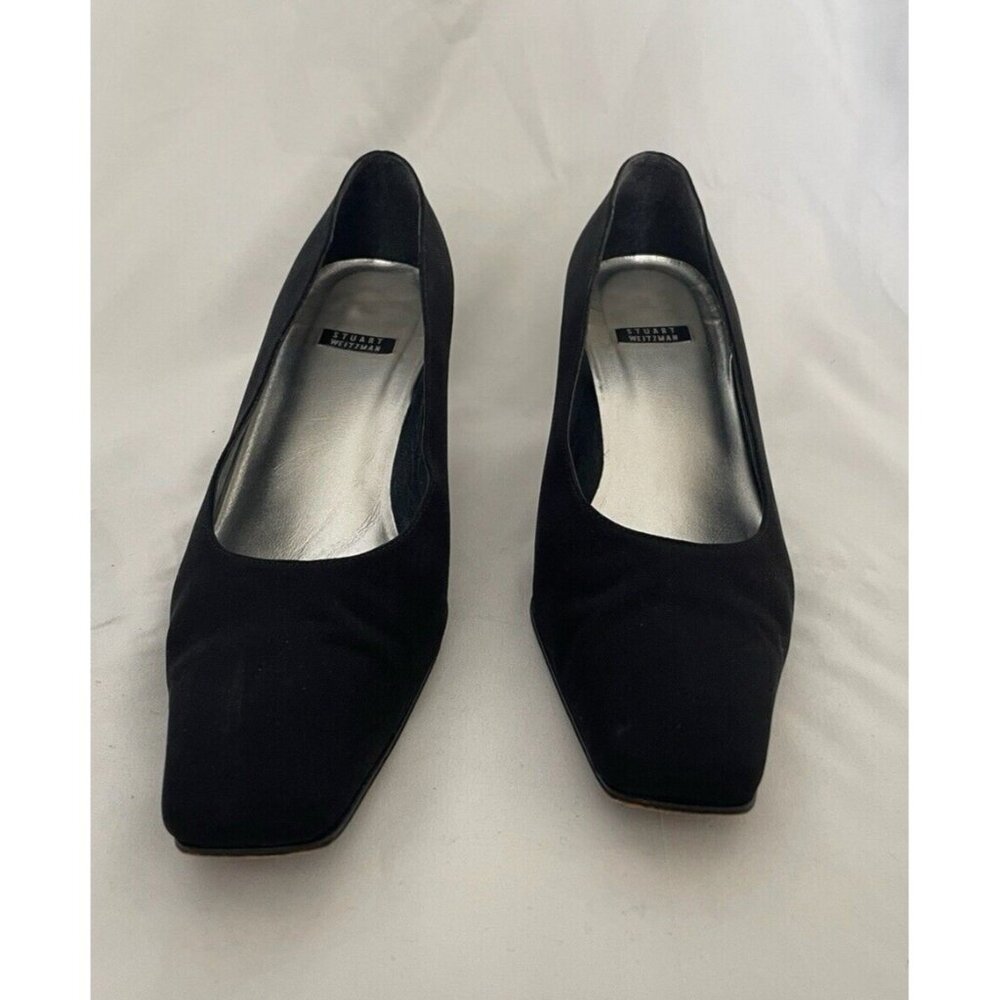 Stuart Weitzman Women's Pumps Heels Black Leather Size 8 C